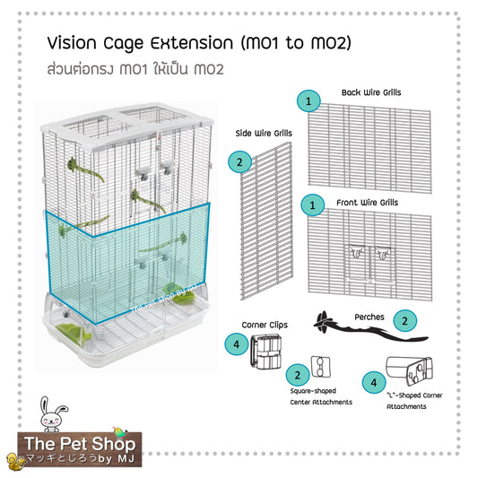 Vision Cage Extension Set ชุดต่อกรงสูง M01-M02/ L01-L02