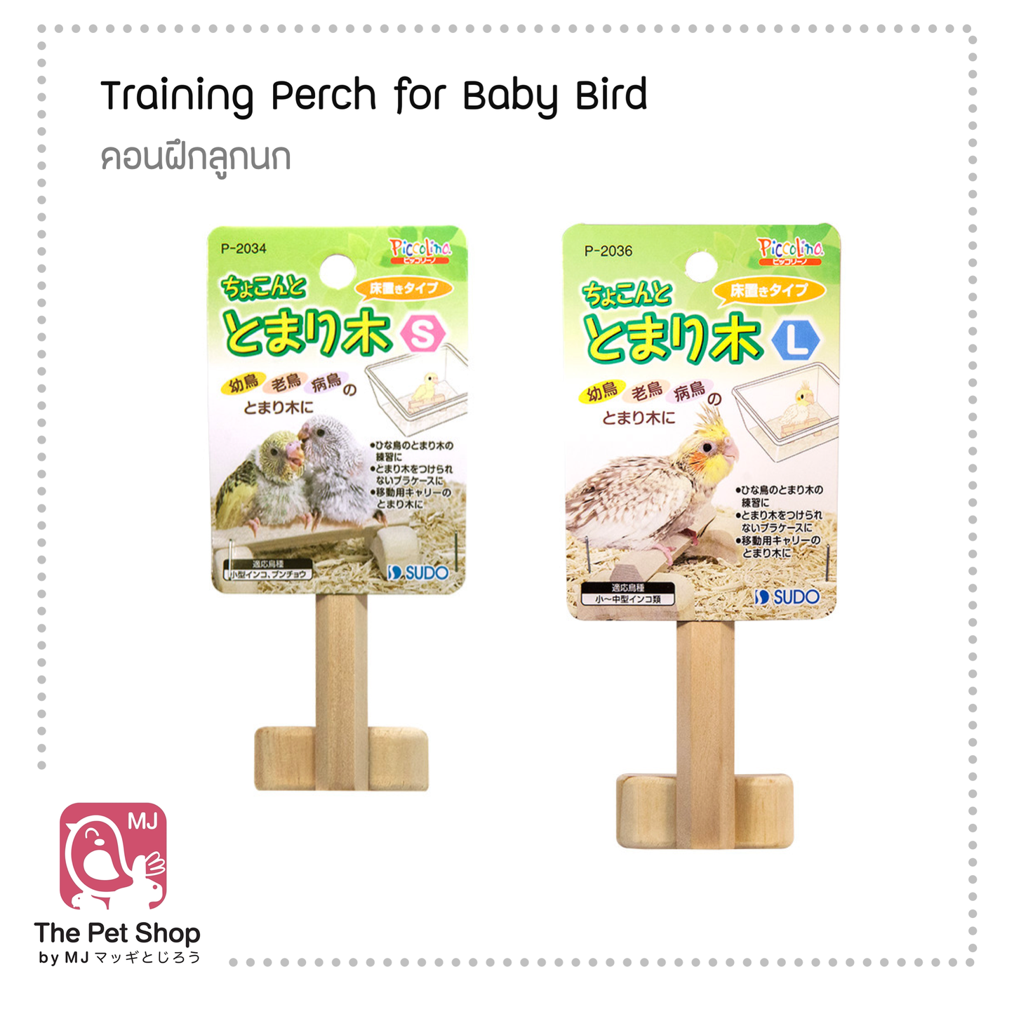 Training Perch for Baby Bird คอนเกาะฝึกหัด สำหรับลูกนก