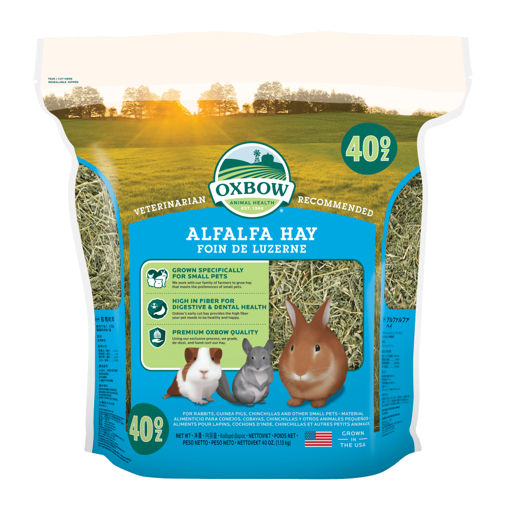 Oxbow Alfalfa Hay หญ้าอัลฟัลฟ่าสำหรับกระต่ายและแกสบี้ (425g and 1.13kg)